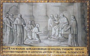 Madonna-del-Conforto-il-vescovo-Albergotti-riceve-la-corona-doro-da-Pio-VII